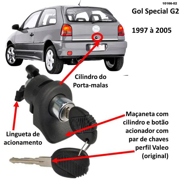 Imagem de Maçaneta cilindro botão do porta-malas Gol Special 1997-2005