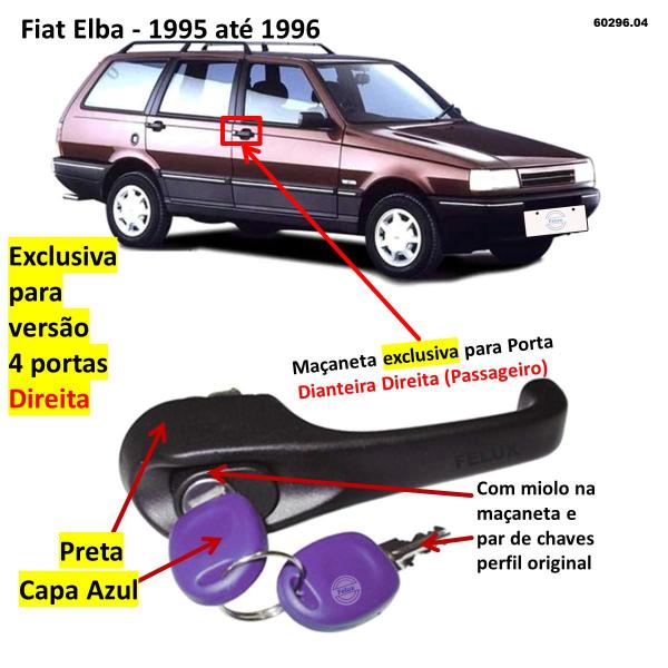 Imagem de Maçaneta Externa c/chave Azul Elba 1995-1996 Direita