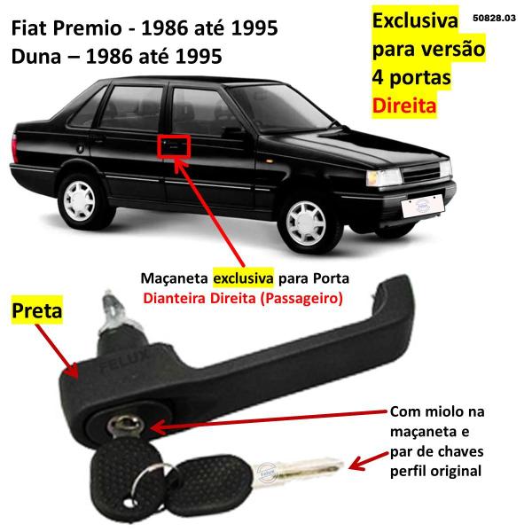 Imagem de Maçaneta Externa c/chave Premio 1986-1995 Direita