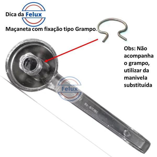 Imagem de Maçaneta Interna C60 D60 C70 D70 D80 Cromada Fixa Grampo