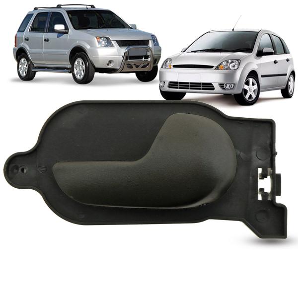 Imagem de Maçaneta Interna da Porta Dianteira Traseira Preto Ford Ecosport 2003 a 2012 Fiesta 2003 a 2014