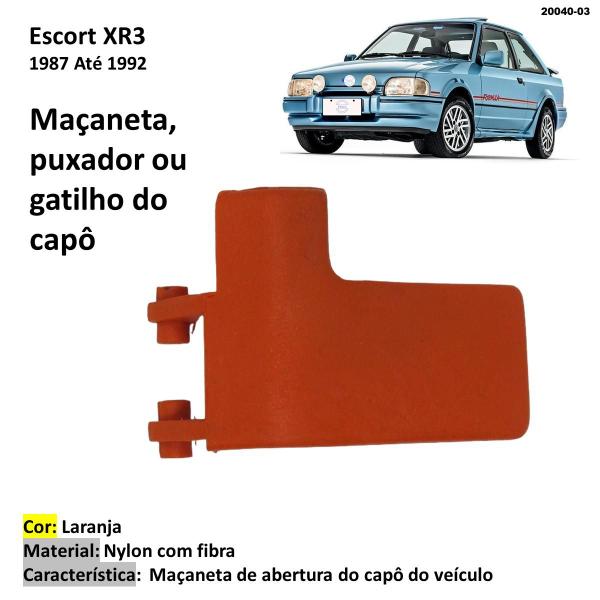 Imagem de Maçaneta Interna Gatilho do Capô Ford Escort XR3 1987-1992