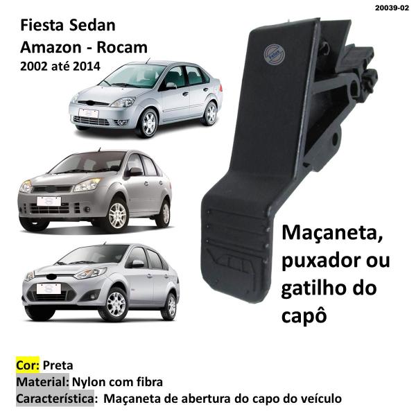 Imagem de Maçaneta Interna Gatilho do Capô Ford Fiesta Sedan 2002-2014