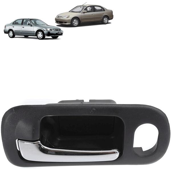 Imagem de Maçaneta Interna Gatilho Porta Dianteira Esquerda Motorista Honda Civic 2001 2002 2003 2004 2005