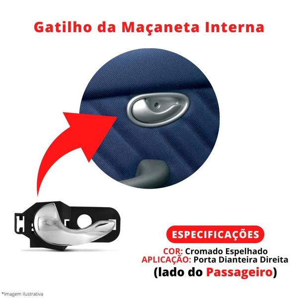 Imagem de Maçaneta Interna Gatilho Puxador Direito Palio 1996 A 2007