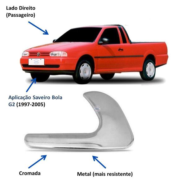 Imagem de Maçaneta Interna Saveiro Bola G2 97-05 Direita Cromada