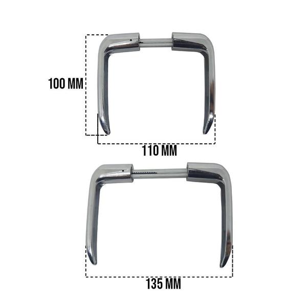 Maçaneta P/Porta Fechadura Modelo Alavanca Cromado Universal - Stam Imagem de Maçaneta P/Porta Fechadura Modelo Alavanca Cromado Universal