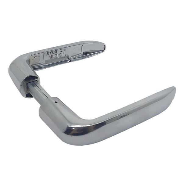 Maçaneta P/Porta Fechadura Modelo Alavanca Cromado Universal - Stam Imagem de Maçaneta P/Porta Fechadura Modelo Alavanca Cromado Universal