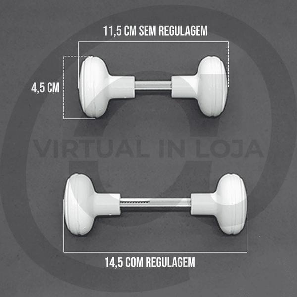 Imagem de Maçaneta Para Porta Fechadura Modelo Bola Branca Universal