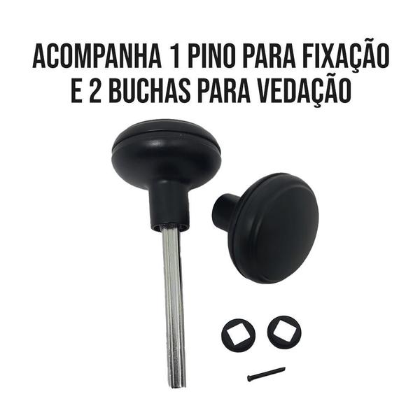 Imagem de Maçaneta Para Porta Fechadura Modelo Bola Preto Universal