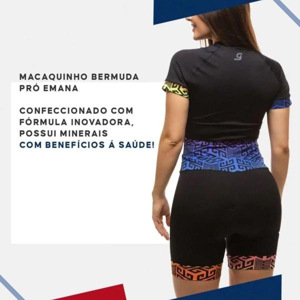 Imagem de Macaquinho Ciclismo Feminino C/Gel, Gugamaro Tecido Emana