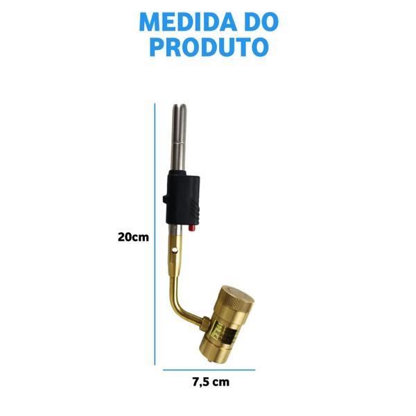 Imagem de Maçarico Portátil Autoacendimento Tubo Giratório BTS-8060