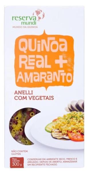 Macarrão Anelli de Quinoa Tricolor Sem Glúten 300g - Reserva Mundi Imagem de Macarrão Anelli de Quinoa Tricolor Sem Glúten 300g