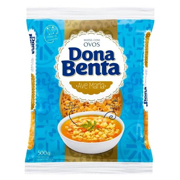 Macarrão Ave Maria c/ Ovos 500g Emb. c/ 24 un. - Dona Benta Imagem de Macarrão Ave Maria c/ Ovos 500g Emb. c/ 24 un. - Dona Benta