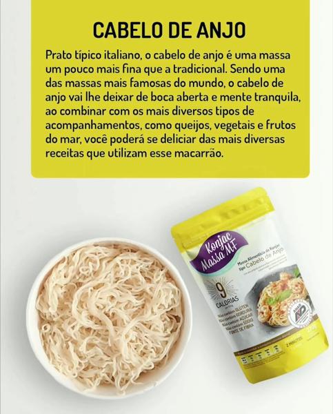 Imagem de Macarrão Cabelo de Anjo Macarrão Konjac Massa MF 270g Low Carb