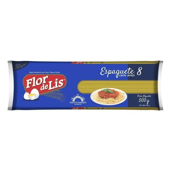Macarrão Com Ovos Espaguete Flor De Lis Pacote 500g - Flor de Liz Imagem de Macarrão Com Ovos Espaguete Flor De Lis Pacote 500g