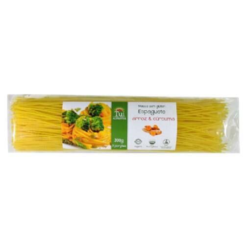 MACARRÃO DE ARROZ & CÚRCUMA SEM GLÚTEN (ESPAGUETE) PACOTE TUI 200G Imagem de MACARRÃO DE ARROZ & CÚRCUMA SEM GLÚTEN (ESPAGUETE) PACOTE TUI 200G