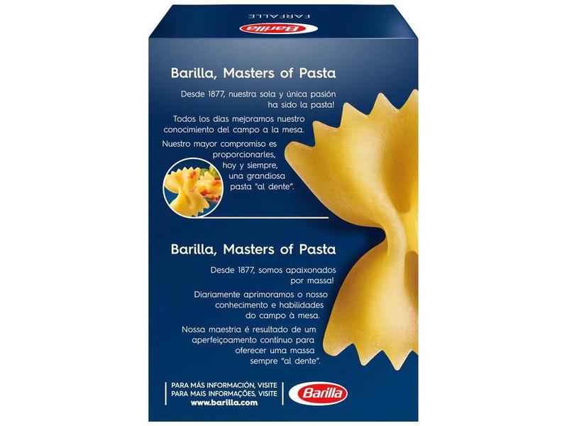 Macarrão Farfalle Grano Duro Barilla Seco - 500g Imagem de Macarrão Farfalle Grano Duro Barilla Seco