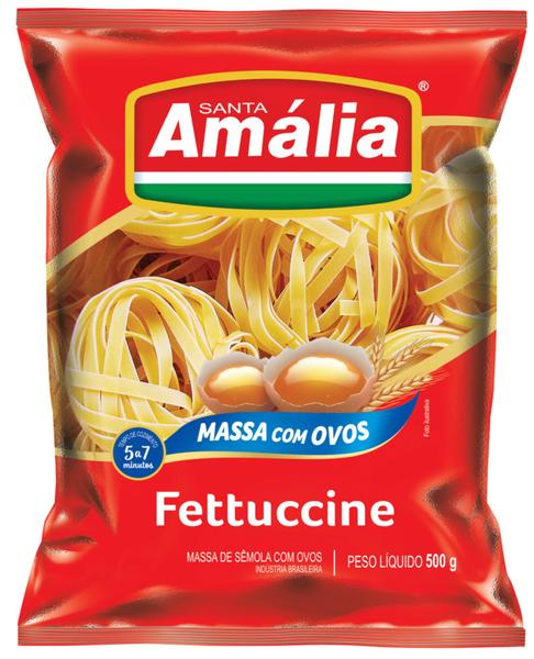 Macarrão Fetuccine Com Ovos Ninho 3 500g Santa Amália Imagem de Macarrão Fetuccine Com Ovos Ninho 3 500g Santa Amália