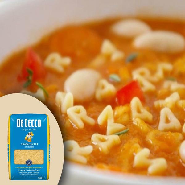 Macarrão Italiano DE CECCO Alfabeto 500g (4 Pacotes) Imagem de Macarrão Italiano DE CECCO Alfabeto 500g (4 Pacotes)