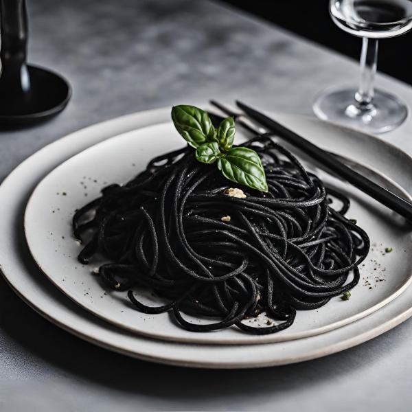 Imagem de Macarrão Italiano Rustichella Linguine Nero  Seppia 500g