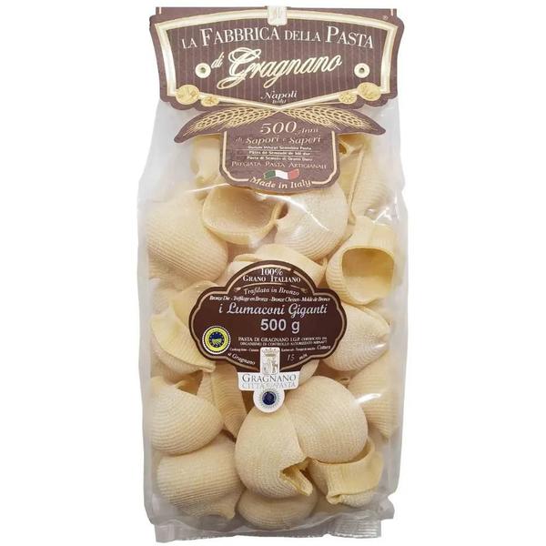 Macarrão Lumaconi Gigante Gragnano 500G Imagem de Macarrão Lumaconi Gigante Gragnano 500G