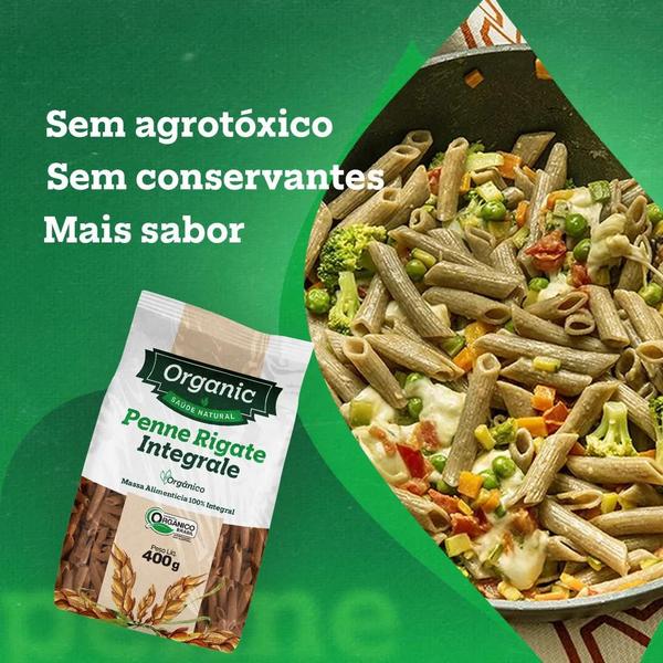 Macarrão orgânico penne integral organic 400g - HEVEA FOODS Imagem de Macarrão orgânico penne integral organic 400g