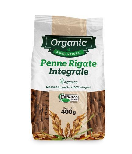 Macarrão orgânico penne integral organic 400g - HEVEA FOODS Imagem de Macarrão orgânico penne integral organic 400g