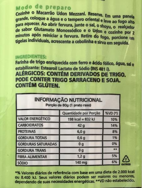 Macarrão Oriental Udon Nº3 500g Mezzani Imagem de Macarrão Oriental Udon Nº3 500g Mezzani