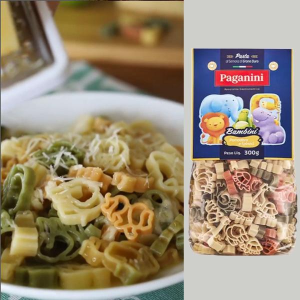 Macarrão PAGANINI Bichinhos Bambini Tricolore 300g Imagem de Macarrão PAGANINI Bichinhos Bambini Tricolore 300g