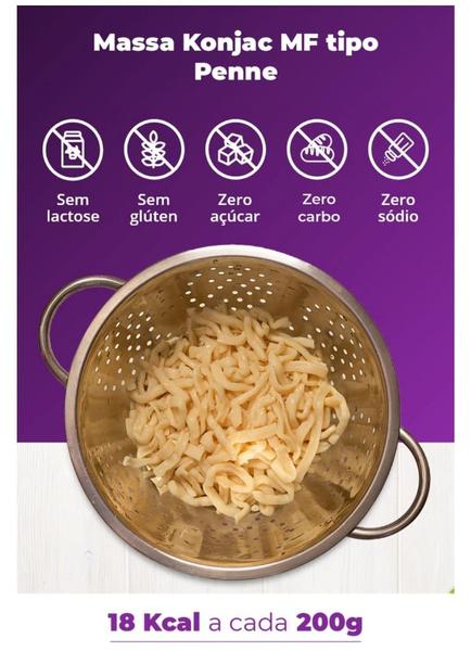 Macarrão Penne Macarrão Konjac Massa MF 270g Low Carb Imagem de Macarrão Penne Macarrão Konjac Massa MF 270g Low Carb