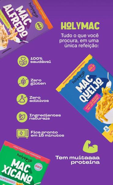 Macarrão proteico sem glúten holysoup mac alfredo 200g - x3 - Holy Soup Imagem de Macarrão proteico sem glúten holysoup mac alfredo 200g - x3