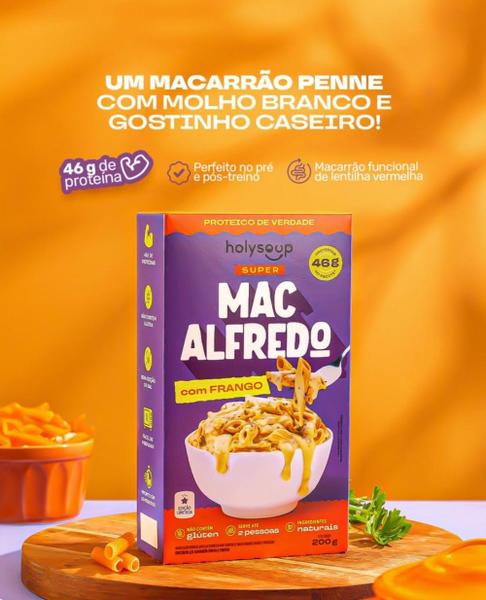 Macarrão proteico sem glúten holysoup mac alfredo 200g - x3 - Holy Soup Imagem de Macarrão proteico sem glúten holysoup mac alfredo 200g - x3