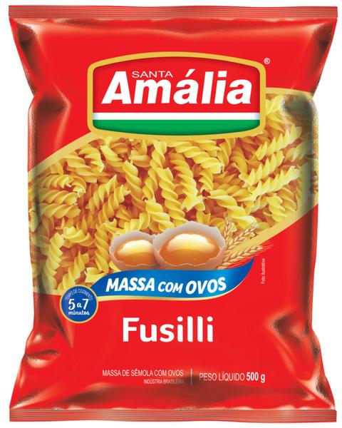 Macarrão Santa Amália 500g Com Ovos Fusilli - Santa Amalia Imagem de Macarrão Santa Amália 500g Com Ovos Fusilli