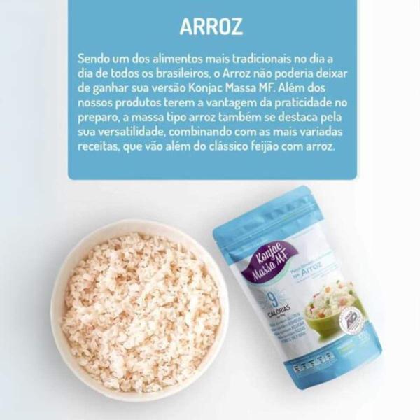 Imagem de Macarrão Tipo Arroz Zero Carboidrato Massa Mf 1Kg  Konjac