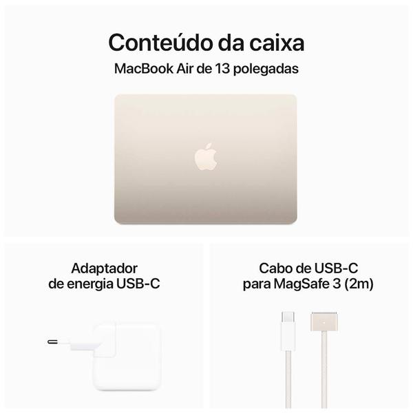 Imagem de MacBook Air 15" Apple M3 (16GB RAM 512GB) Estelar