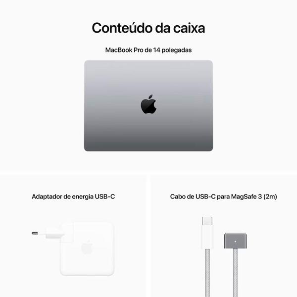 Imagem de MacBook Pro 14 Chip M2 Pro 16GB SSD 1TB Space Gray - MPHF3BZ/A-MBP