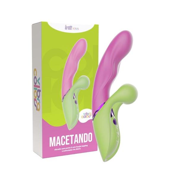 Imagem de Macetando Vibrador Penetrável com Estímulo Clitoriano e Função Tapping Linha Vibra Collors