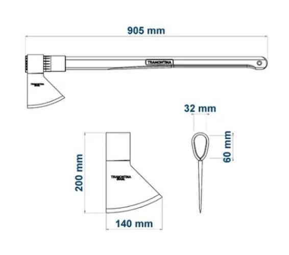 Imagem de Machado Com Cabo 90 Cm Tramontina