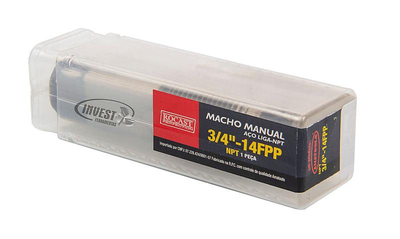 Imagem de Macho 3/4 X 14 Npt Rosca Gás Rocast Aço Liga