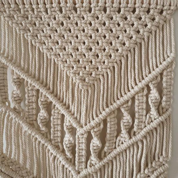 Imagem de Macrame Parede Tecida Pendurada Boho Chic Sala de Arte Geométrica Arte Geométrica Tapeçaria Arte Bela Quarto dormitório de apartamento Tapeçarias Decorativas