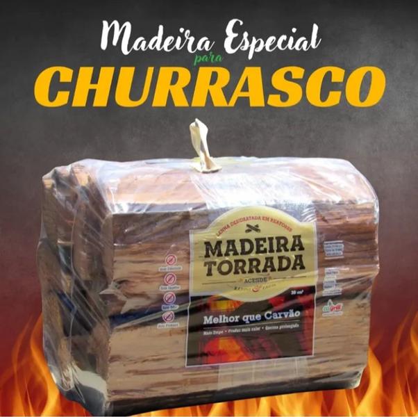 Imagem de Madeira eucalipto torrada ecogrill 7 kg