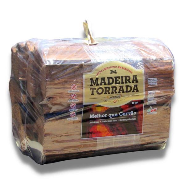 Imagem de Madeira Torrada Para Lareiras/Churrasqueiras 7 Kg