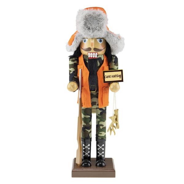 Imagem de Madeira tradicional Nutcracker Clever Creations Hunter 35,56 cm