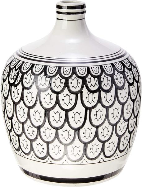 Imagem de Madeline Vaso Decorativo de Cerâmica Preto Para Sala Luxo