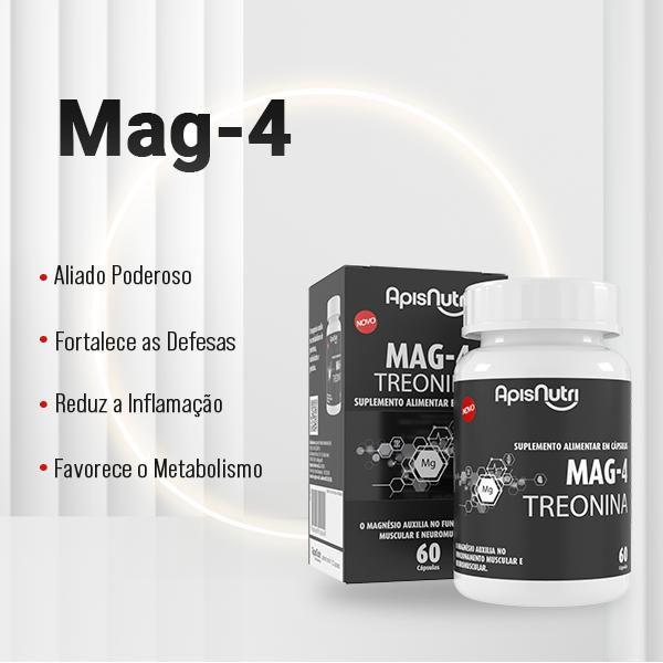 Imagem de MAG-4 com Treonina 610mg 60 Cáps - ApisNutri