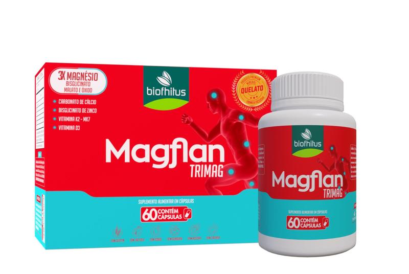 Imagem de Magflan Trimag Calcio MDK 60 Capsulas Mineral Quelato