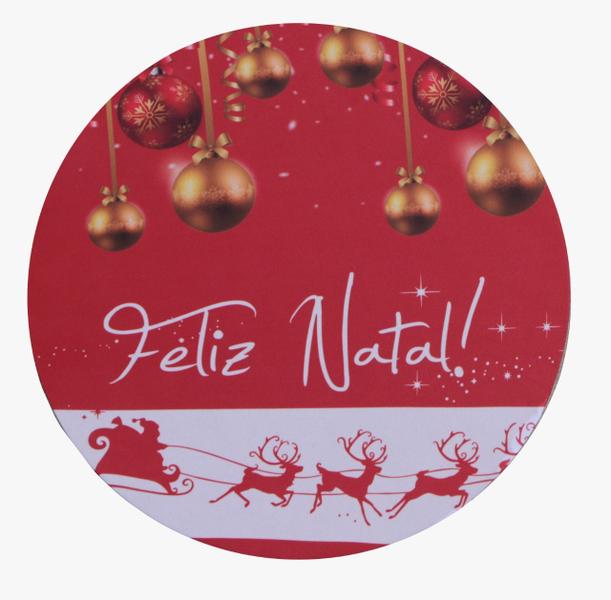 Imagem de Magia do Natal: Sousplat Mdf Redondo com Capas Natal 6 Unidades