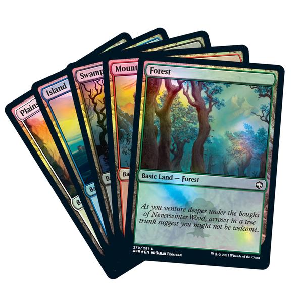 Imagem de Magic: The Gathering Adventures in The Forgotten Kingdomms Bundle  10 Reforços de Rascunho (150 Cartões Mágicos) + Acessórios