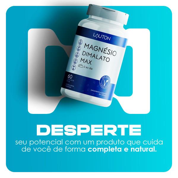 Imagem de Magnésio Dimalato Max  60 Cápsulas  Lauton Nutrition.